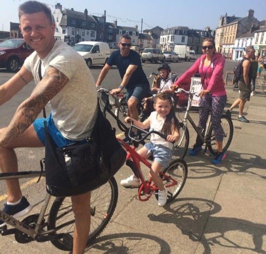 Millport family cycle for Finding Your Feet 2016