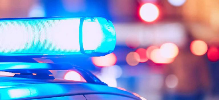 Police Car with lights on