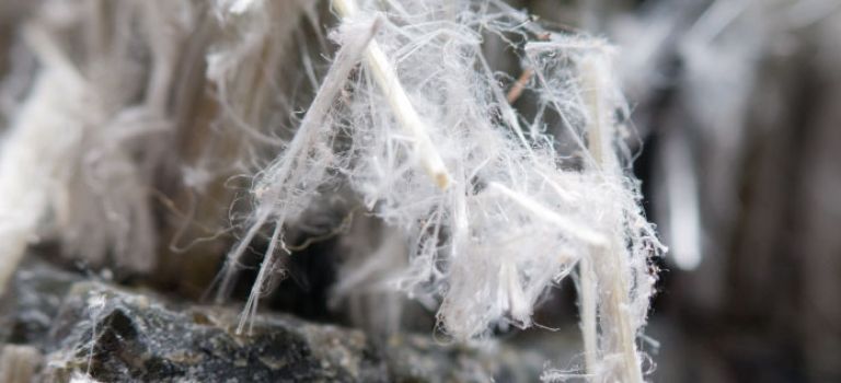 Close up of asbestos