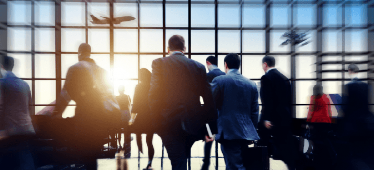 Business poeple at airport